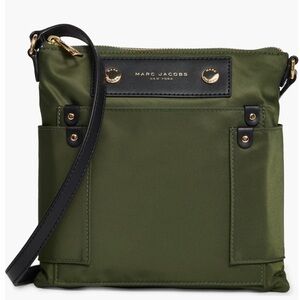 Marc Jacobs Olive Green Nylon Crossbody with Black Trim